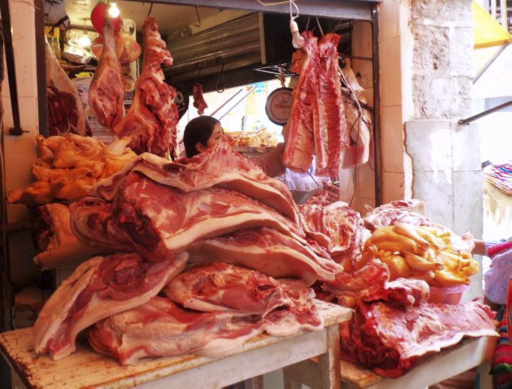 At the meat market